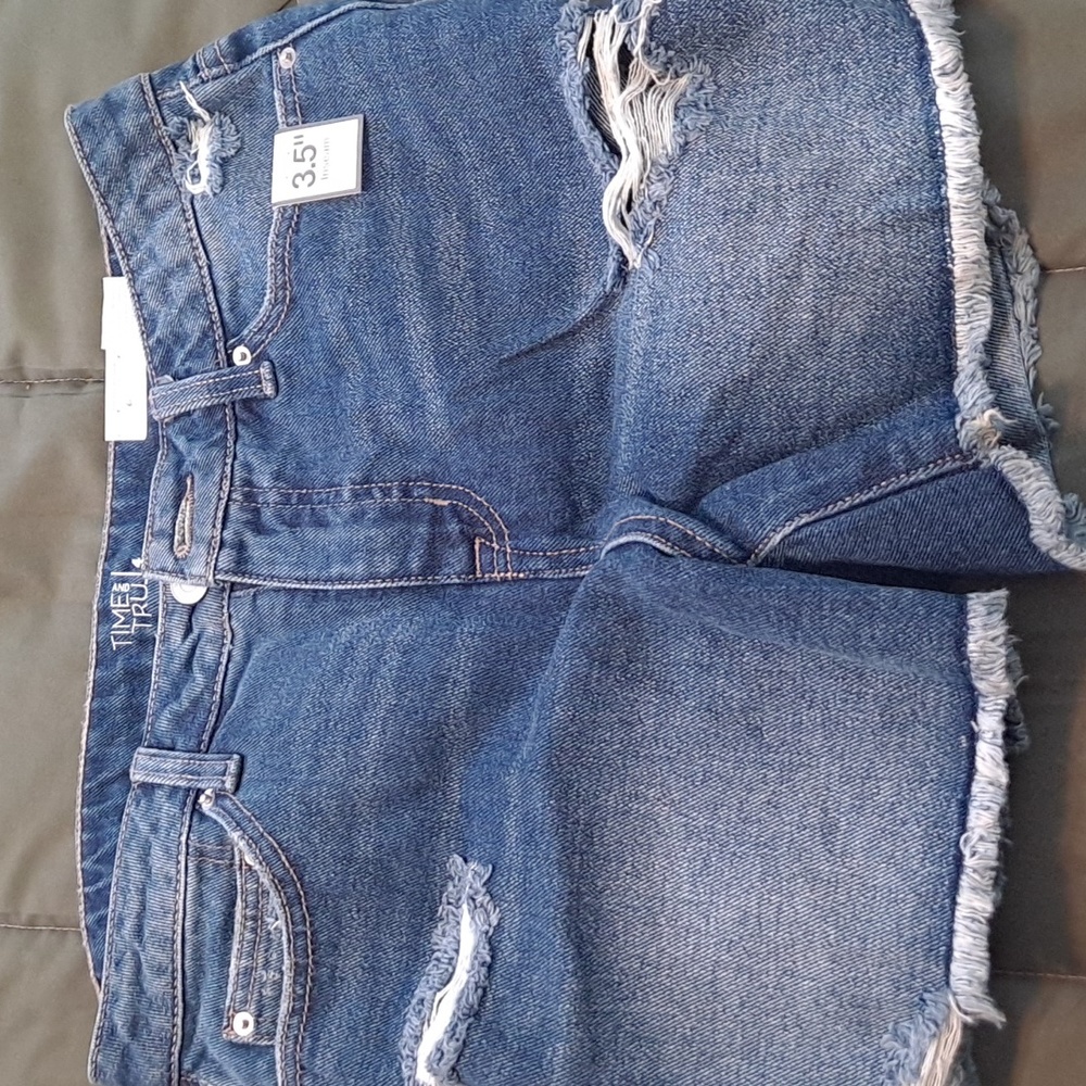 Time and Tru High Rise frayed shorts NWT
